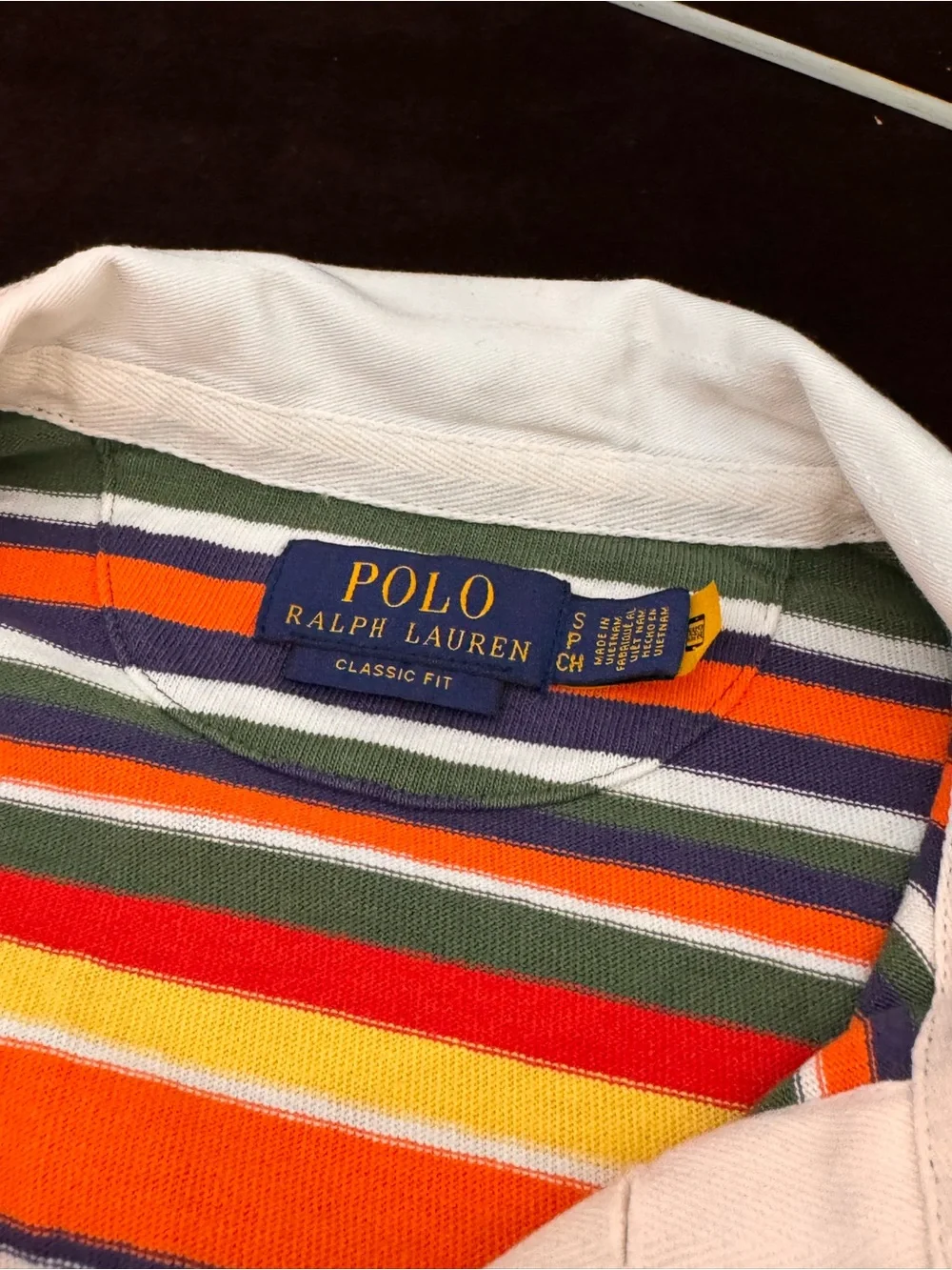 Polo Ralph Lauren The Iconic Rugby Shirt Striped Heavyweight Cotton Green Multi